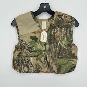 Vtg Anglers Expressions Camo Realtree Jacket Vest Kids 10 Brown NWT Outdoors